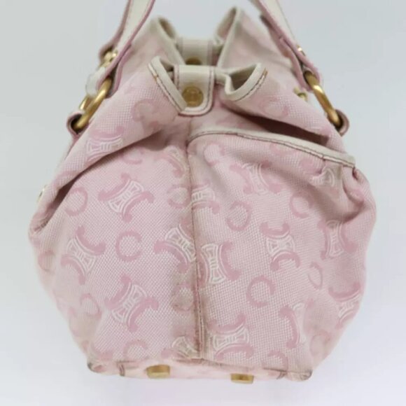 CELINE C Macadam Canvas Hand Bag Pink Auth - Picture 4 of 7